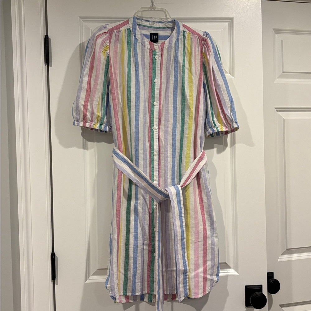 NWT GAP Pastel Striped Shirt Dress